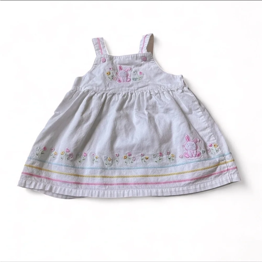 Carter's 12 months girls' white corduroy easter dress